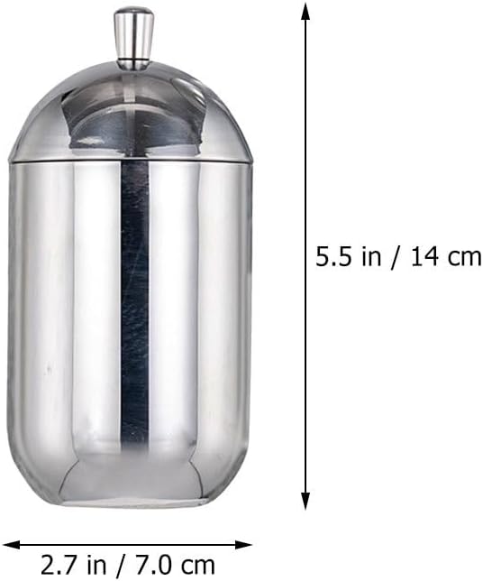 Zerodeko Cotton Swabs Container with Lid 5.51X2.75X2.75 Inch Airtight Swab Storage Box Compact Organizer for Bathroom Vanity Makeup and Cotton Balls