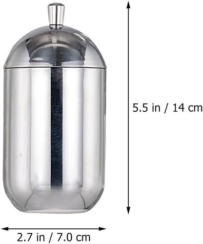 Zerodeko Cotton Swabs Container with Lid 5.51X2.75X2.75 Inch Airtight Swab Storage Box Compact Organizer for Bathroom Vanity Makeup and Cotton Balls