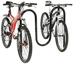 Global Industrial 41" L Wave Bike Rack, Below Ground Mount, 5-Bike Capacity, Powder Coated Steel, Black, Commercial Bike Rack for Stores, Parks, Schools and More