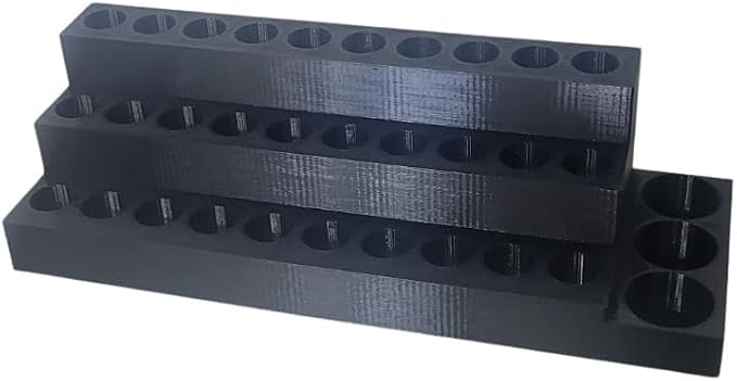 ScentB Perfume and Cologne Holder for New Vials | Holds 30 Spray Bottles and 3 Cases | Display ScentB Sprays | Bathroom Organization (No Logo, Clear)