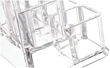 Kamay's Large 8 Compartments Circular-arc Multifunction Transparent Acrylic Desktop Cosmetic Display Stand Case For Lipstick Makeup Brush Nail polish Essential oil (SF-1118)