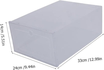 4pcs Shoe Storage Boxes Sturdy Pp Drawer Type Organizers for Home Stackable Design for Easy Access for Shoes Boots and Sneakers