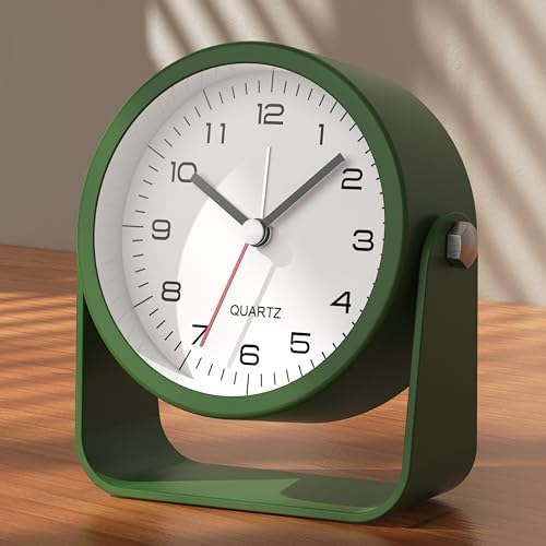 AYRELY® 3.5" Small Analog Travel Alarm Clock, Battery Operated Desk Clock by AYRELY