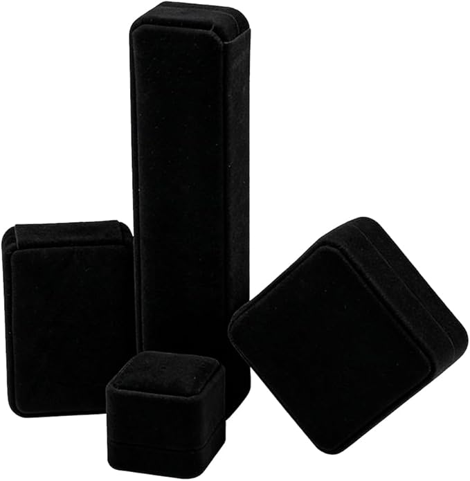 10 Pack Velvet Jewelry Gift Boxes for Bracelet Necklace Pendant Ring Earring Display Case Jewelry Box Storage Organizer Holder for Wedding