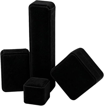 10 Pack Velvet Jewelry Gift Boxes for Bracelet Necklace Pendant Ring Earring Display Case Jewelry Box Storage Organizer Holder for Wedding