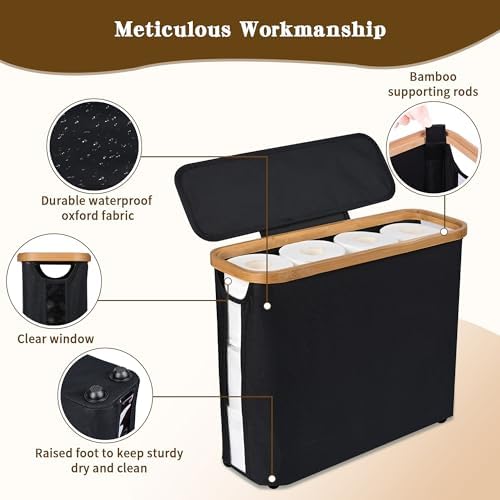 Toilet Paper Storage Basket with Lid - The Ultimate Bathroom Organizer, Free Standing Toilet Paper Holder for Up to 9 Mega Rolls, Toilet Tissue Storage Bin with Handle for RV Closet, Black - Image 3