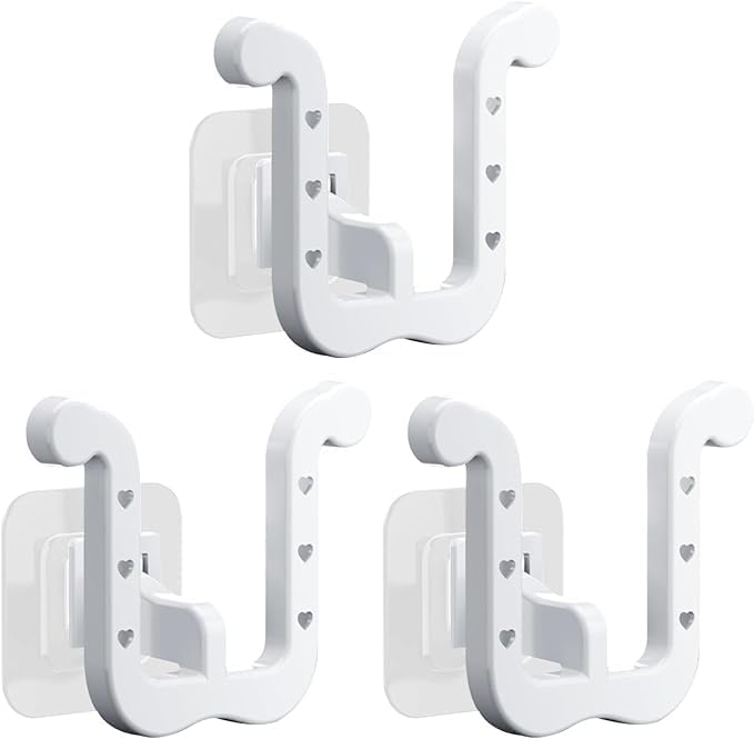 3pcs Shoes Slipper Holder Storage Organizer, Slippers Organizer Wall Hanging Without Drilling, Self Adhesive Shoe Rack for Door Closet Bathroom Kitchen (White)
