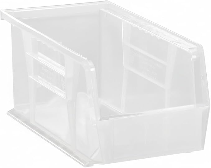Hudson Exchange 11" x 5-1/2" x 5" Plastic Stackable Storage Bin and Hanging Container (Clear, 1 Pack)