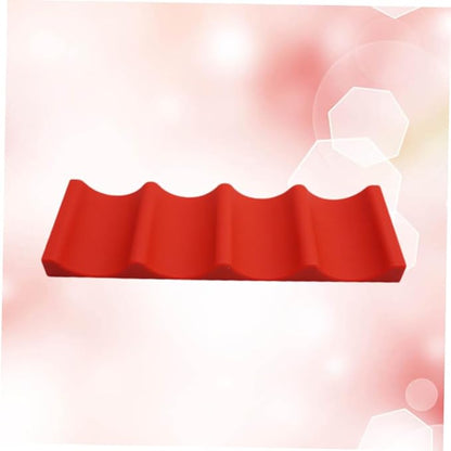 IMIKEYA Novelty Silicone Beer Bottle Mat Organizer Stacking Beverage Rack for Fridge Bar Picnic Easy to Clean Lightweight and Red Beer Holder for Cans and Bottles