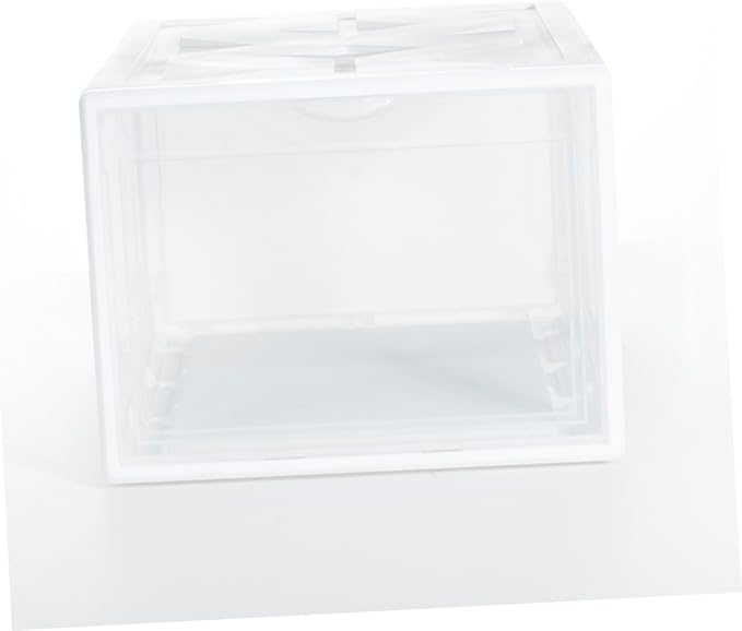 BESPORTBLE Plastic Basketball Shoe Box Storage Container 36X26X20Cm White Shoes Organizer for Home Closet Storage