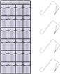 Over the Door Shoe Organizer, 24 Large Breathable Mesh Pockets, Hanging Storage Holder, Hanging Shoe Organizer(White)