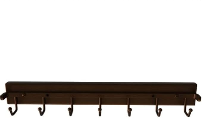 Rev-A-Shelf 14 Inch Pop Out Sliding Deluxe Belt and Tie Accessory Organization Rack Holder Hanger with 7 Hooks, Bronze, BRCPOSL-14-BZ-1