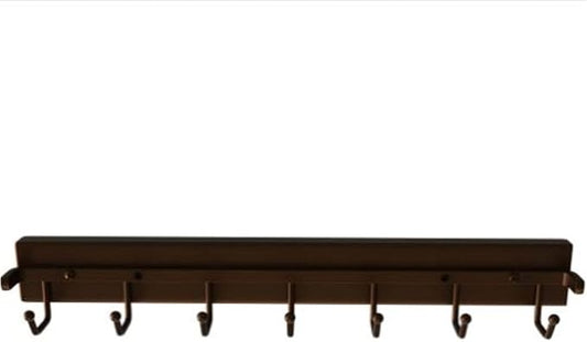 Rev-A-Shelf 14 Inch Pop Out Sliding Deluxe Belt and Tie Accessory Organization Rack Holder Hanger with 7 Hooks, Bronze, BRCPOSL-14-BZ-1