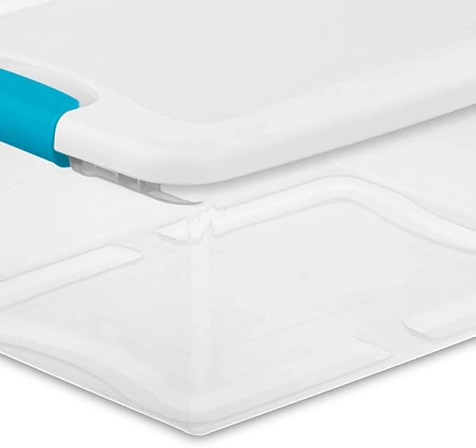 Latching Storage Box, See-Through Base, 15-Qt.