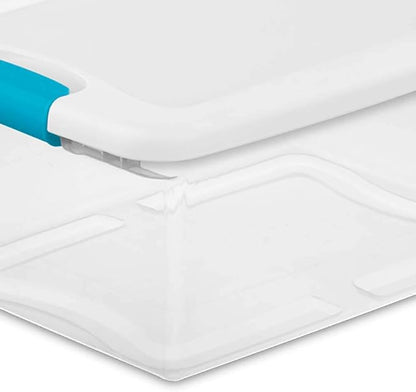 Latching Storage Box, See-Through Base, 15-Qt.