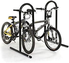 Global Industrial 41" L Wave Bike Rack, Free Standing, 5-Bike Capacity, Powder Coated Steel, Black, Commercial Bike Rack for Stores, Parks, Schools and More