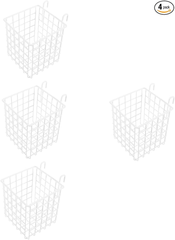 Cabilock 4pcs Hanging Wire Basket Organizer Rack Sturdy Iron Storage for Kitchen Bathroom and Bedroom Multi-functional Capacity and Easy Visibility