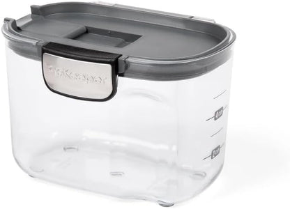 ProKeeper+ by Progressive International Clear Plastic Airtight Food Baker's Kitchen Storage Organization Container Canister Set with Magnetic Accessories (Specialty Sugar 1.5-Quart)
