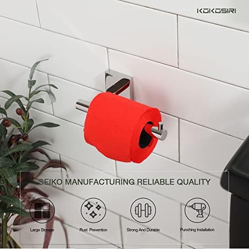 KOKOSIRI Toilet Paper Holder for Bathroom Toilet Roll Holder Hold Mega Rolls Polished Chrome Stainless Steel B2005CH - Image 6