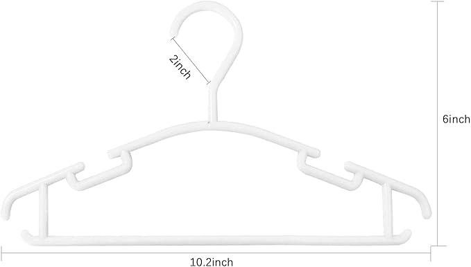 GoodtoU Baby Hangers 100Pack Kids Plastic Baby Clothes Hangers for Closet Small Children Infant Toddler Child, White