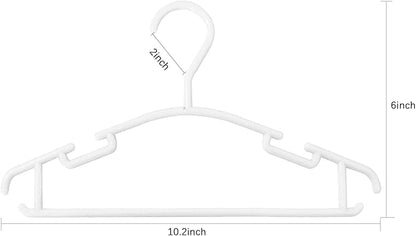 GoodtoU Baby Hangers 100Pack Kids Plastic Baby Clothes Hangers for Closet Small Children Infant Toddler Child, White