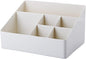 Granvela Home Organizer Bedside Table Organizer Makeup Organizer |Cosmetics Storage Box - 6 Compartments (White)