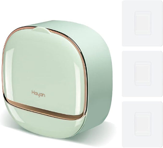 Luxury Soap Holder with Drain Tray, Waterproof Soap Dish Holder, Keep Soap Bars Dry, Adhesive Soap Case Box Wall Mounted for Shower, Bathroom, Bathtub, Mint Green