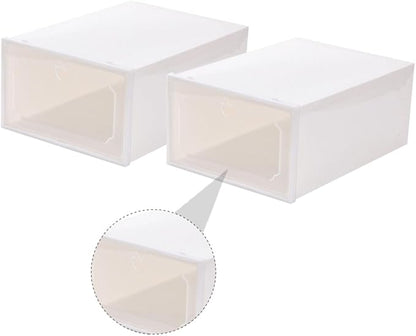 Alipis 6pcs Women Pattern Shoes Case Large Capacity Storage Shoe Box Plastic Organizer