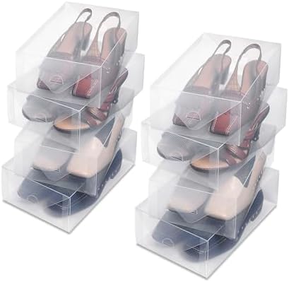 Whitmor Clear-Vue Women's Shoe Box - Heavy Duty Stackable Shoe Storage - Clear - Set of 8 - Image 3