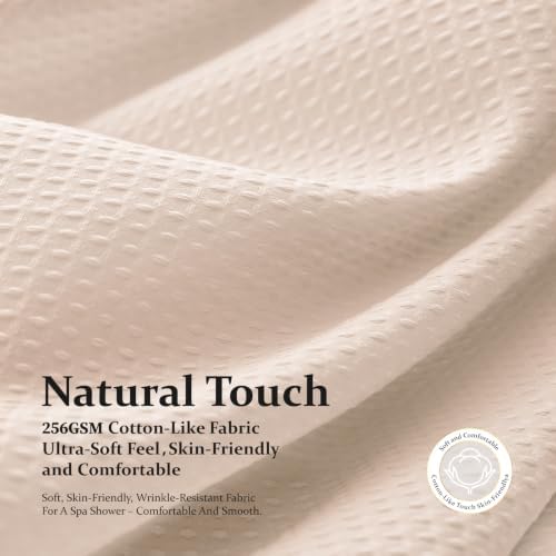 Dynamene Stall Waffle Shower Curtain 256 GSM Heavy Fabric 36x72 Blush Pink - Image 4