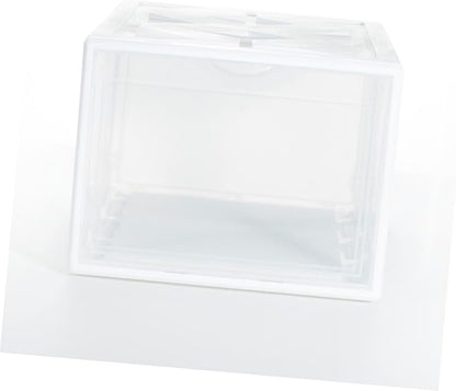 Luxshiny Plastic Basketball Shoe Box 36X26X20Cm White, Stackable Shoes Storage Container for Home Closet Organization