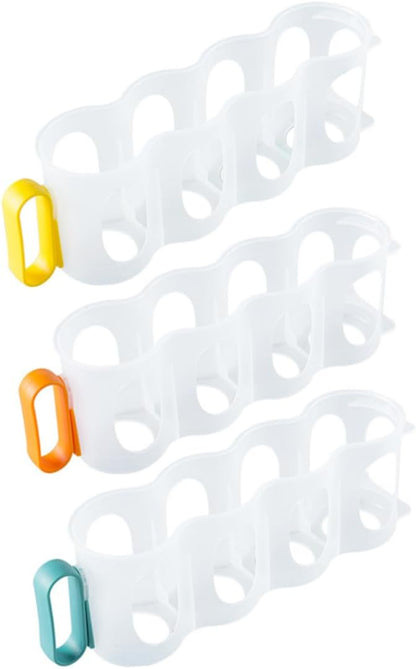 Garneck 3pcs Refrigerator Can Organizer Soda Can Storage Beer Dispenser Fridge Soda Rack Easy to Clean Random Color