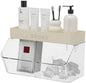 Multi-Functional Wall Mounted Organiser, Stick-On Transparent Shelf, No Drilling Required, Can Be Hung On The Wall/Door, Suitable For Kitchen, Cupboard, Bathroom, Bedroom