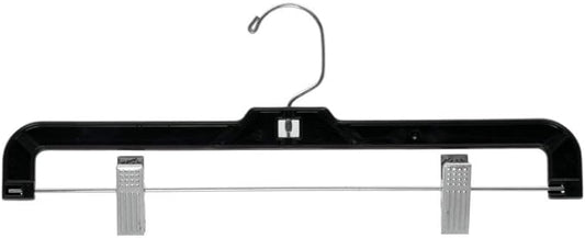 Black Pant Hangers 14" Plastic Case of 100, 22870