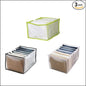 1PC/3PCS Wardrobe Clothes Organizer and Storage Grid For Jeans Drawers and Pants (Green+White+Gray,For Jeans/7 Grids/Large)
