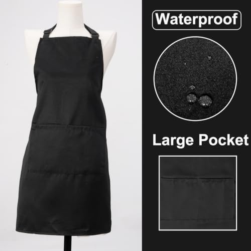 Kitchen Bib Chef Apron for Women Men with Pockets - Image 2