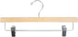 NAHANCO 14” Flat Wooden Skirt/Pant Hanger with Chrome Hardware, Natural (Pack of 25)
