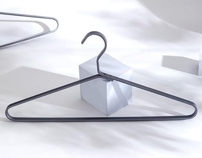 Premium Matte Titanium Gray Aluminum Coat Hangers 6 Piece Set, 16.5” Extra Smooth & Durable Metal Shirt Dress Hanger,Aluminum Alloy Hanger,Clothing Support,Clothing Hang