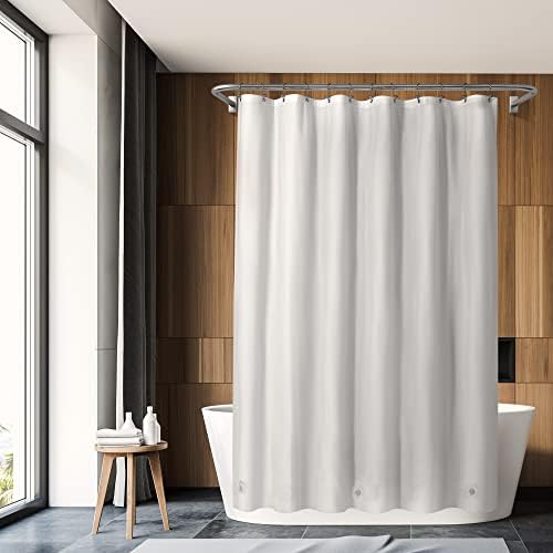 Barossa Design White Shower Curtain Liner - Premium PEVA, BPA & PVC Free, No Chemical Smell, Lightweight Shower Curtain with 3 Magnets, Metal Grommets - White, Standard Size (Pack of 2) - Image 6