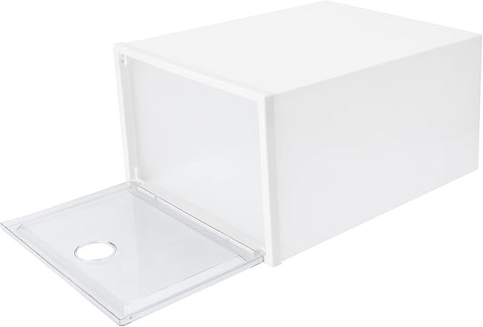 BESPORTBLE Stackable Plastic Shoe Storage Box 34x18x25cm, Dustproof and Anti-oxidation Sneaker Organizer for Home Closet, Sturdy Footwear Storage Case with Front Opening