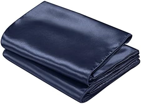 SiinvdaBZX 12 Pcs Navy Blue Satin Table Runner 12 x 108 inches Long - Image 7