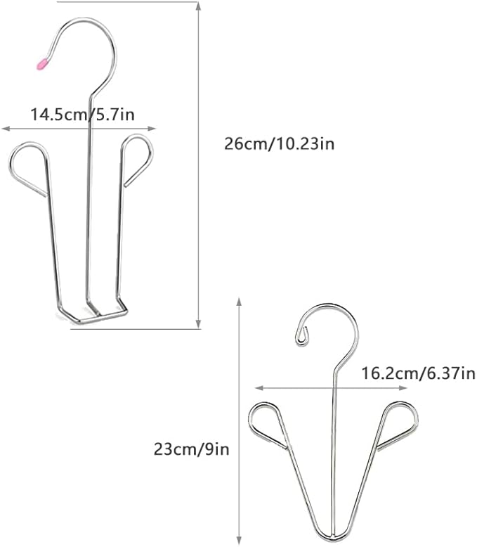 4 Pack Shoes Hanger Shoes Drying Rack Stainless Steel Shoe Display Hook Space Saver Storage Organizer for Hanging Muddy Wet Shoes Flip Flops Sandals Sneakers Boots Gloves Garage Closet