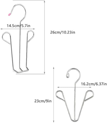 4 Pack Shoes Hanger Shoes Drying Rack Stainless Steel Shoe Display Hook Space Saver Storage Organizer for Hanging Muddy Wet Shoes Flip Flops Sandals Sneakers Boots Gloves Garage Closet