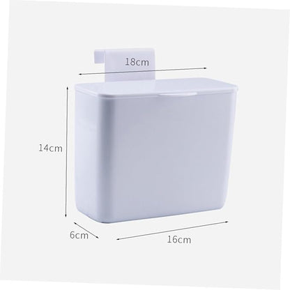 Cute Bathroom Organizer Box Plastic Cosmetic Storage Container Lid Multi-purpose Desk Accessory