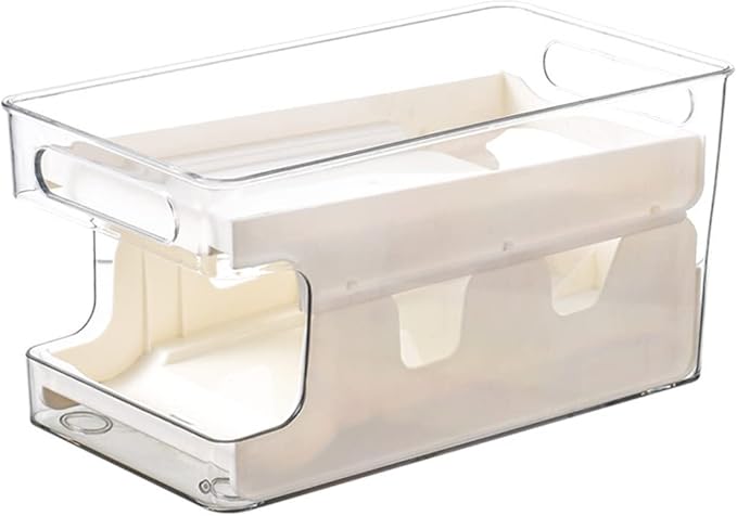 Soda Cans can Be Stacked with Storage Racks and Automatically Roll Off The Beverage Racks, It is Suitable for Refrigerators, Freezers, Kitchens, Countertops and Cabinets (White)