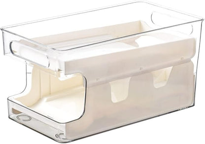 Soda Cans can Be Stacked with Storage Racks and Automatically Roll Off The Beverage Racks, It is Suitable for Refrigerators, Freezers, Kitchens, Countertops and Cabinets (White)