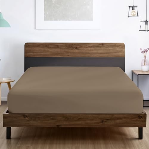 FreshCulture Twin Fitted Sheet - Hotel Quality - Ultra Soft & Breathable - Brushed Microfiber - Deep Pocket - Cooling Fitted Sheet for Twin Size Bed (Taupe) - Image 5