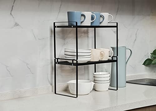 Shantton Cabinet Shelf Organizer, Pantry Shelf Rack, Black 16.1x10.6x9.5 - Image 2