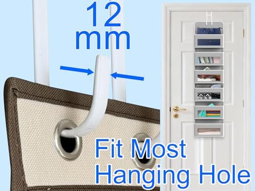 Mars-Rock Double Over Door Steel Hooks 2 Pack Fit 1-3/8" Door 5.5" White - Image 3