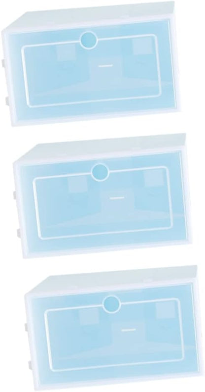 6pcs Shoes Storage Box Plastic Shoe Container Organizers Thicken Storage Racks for